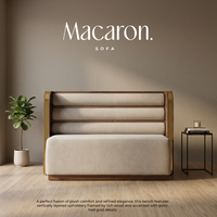 Banc de restaurant moderne en bois, banquette rembourrée, mousse haute densité, siège de canapé commercial minimaliste pour hôtel, café, restaurant