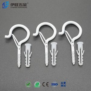 YIWANG Q Hanger Tornillos de gancho de ojo de techo blanco y negro con hebilla de seguridad para luces de cadena al aire libre - Product Image 3