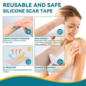 Bande adhésive en silicone pour cicatrices chirurgicales, couvre-cicatrices chéloïdes pour le visage, bandes post-césarienne, crème anti-rides, gel de nuit pour les lèvres, hydrocolloïde - Product Image 5