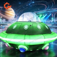 OVNI Inflable Gigante con Iluminación LED, Nave Espacial Inflable Personalizada, Resistente al Agua y a los Rayos UV, para Publicidad de Eventos
