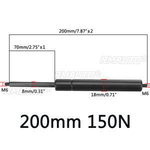 2 unidades de barras de gas para coche de 200-500mm 150N 8mm, amortiguadores de soporte de capó para RV, cama, ventana, autobús, caravanas - Product Image 6