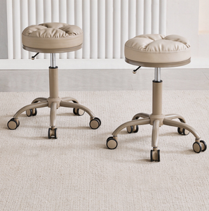 Taburete Rodante Acolchado para Barbería, Silla Hidráulica de Peluquería, Asiento de Salón de Cuero PU para Estudio de Belleza - Product Image 5