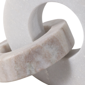 Scultura moderna a doppio anello in marmo, decorazione per la casa, l'ufficio, il tavolino da caffè, elemento decorativo. - Product Image 6