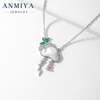 ANMIYA Creative Fashion Colliers Fine Jewelry Lightning Cloud Pendentif 925 Collier en argent pour femmes