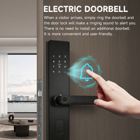 Cerradura de Puerta UIELOCK D1-11, Protocolo Matter, Tuya TTLock, Aplicación WISAPARTMENT, WiFi, Bluetooth, Desbloqueo Remoto, Grado C, Alta Seguridad