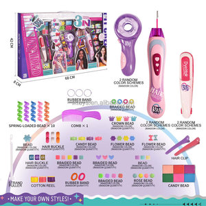 Lucky Toys 3 en 1 Outils automatiques de tressage de cheveux DIY, kit de fabrication de bijoux, perles, artisanat, coloration des cheveux pour filles - Product Image 5
