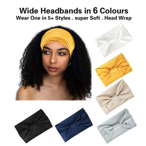 Diadema deportiva elástica ancha de estilo europeo-americano, con nudo, que absorbe el sudor, para yoga, accesorios para el cabello de mujer - Product Image 4
