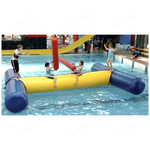 Jouets de piscine gonflables Aqua Joust, plateforme de combat gonflable rectangulaire et bâtons, jeux de combat aquatique - Product Image 4