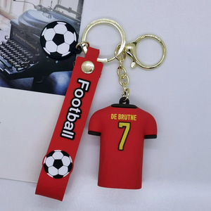Bảy Messes phim hoạt hình Keychain PVC bóng đá Sao Jersey Mặt dây chuyền xe nhỏ móc khóa cho bán buôn quà tặng nhỏ - Product Image 3