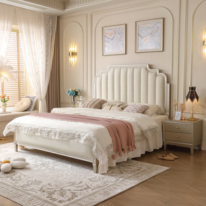 Cama Matrimonial Tapizada Estilo Europeo con Almacenamiento, Estructura Metálica Resistente y Madera <span class=keywords><strong>de</strong></span> Roble - Product Image 2