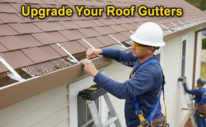 6インチ プレミアムコーティングアルミ合金製 モダンクイックスクリュー屋根雨どいハンガーブラケット - Product Image 5