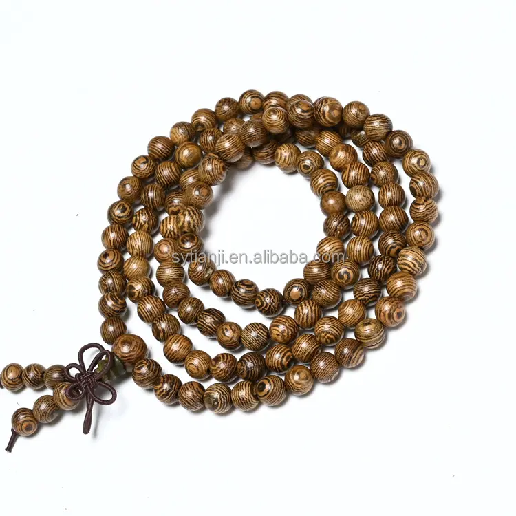 Mala pulseira de asas de galinha africana do sul, bracelete de madeira 6mm 8mm 108 de contas para oração masculina e feminina