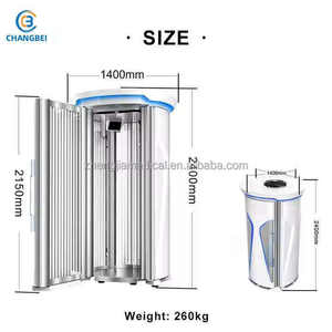 Cabine de <span class=keywords><strong>bronzage</strong></span> UV rotative verticale CHANGBEI, machine de <span class=keywords><strong>solarium</strong></span> mobile pour salon, usage commercial et domestique - Product Image 6