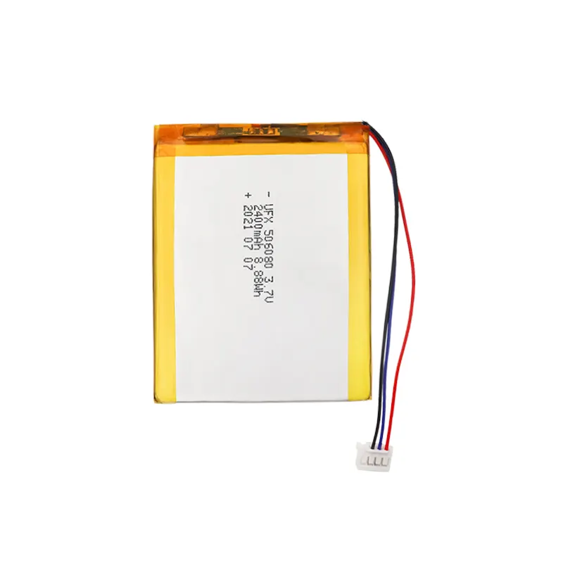 UFX506080 3.7V 2400mAh güzellik enstrüman mobil güç taşınabilir cihaz tablet bilgisayar polimer lityum pil.