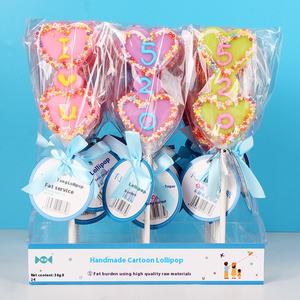 Venta al por mayor de piruletas de dibujos animados hechas a mano caja a granel dulces en forma de lindo para niños favores de fiesta, aperitivos, regalos y ventas al por menor - Product Image 5