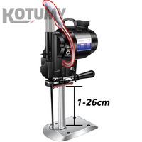 Machine de découpe de tissu électrique verticale 1200W couteau droit automatique ciseaux équipement nouvelle coupe de couverture en cuir au détail