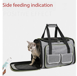Tas Jinjing Kucing yang Dapat Dilipat, Bernapas, dan Dapat Diperluas di 2 Sisi, Disetujui Maskapai Penerbangan, dengan Alas Bulu yang Dapat Dilepas - Product Image 4