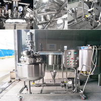 Réservoir de mélange électrique à chauffage intégré avec mélangeur à cisaillement en ligne pour produits liquides de transformation alimentaire, prix d'usine