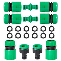 Kit de raccordement rapide en plastique Aochi, best-seller transfrontalier, connecteur de robinet de jardin, 4 pièces, raccord de tuyau d'eau 1/2''