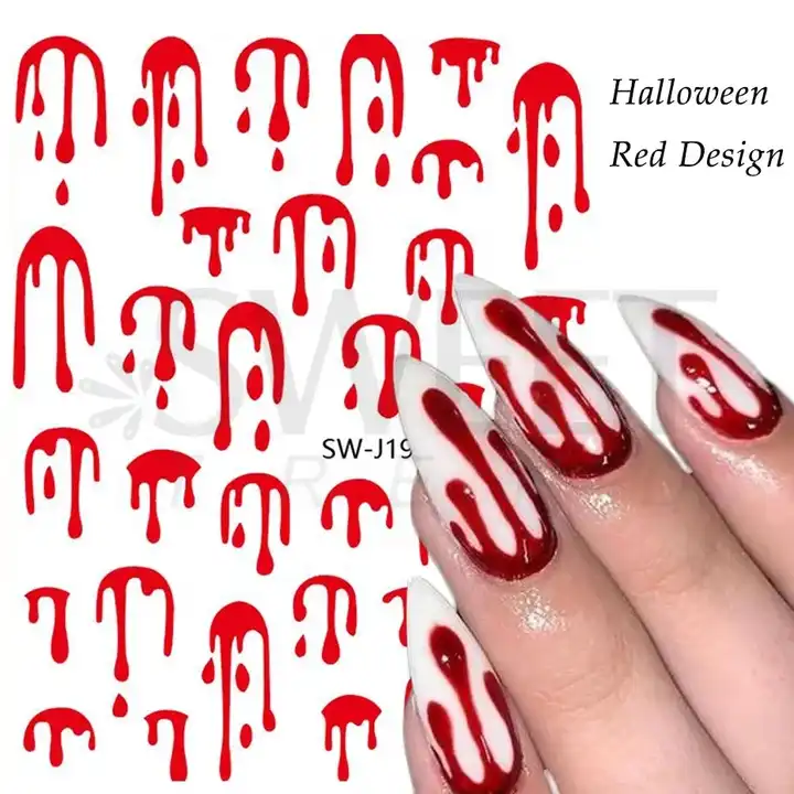BLOODIEST NAILS EVER! HOW TO: Bloody French Halloween Nail Design - YouTube