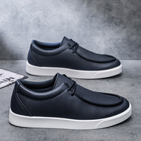 Chaussures de sport décontractées blanches simples pour hommes, baskets de course blanches et noires, chaussures de skate décontractées