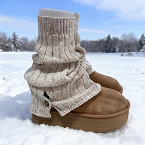 Botas de Invierno para Mujer, Botas Altas hasta el Muslo, Cómodas y Cálidas, de Piel de Oveja Genuina, Botas de Nieve Uggs, Botas de Pierna Recta - Product Image 1