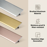 Profilé de transition en métal pour carrelage, bande de finition en forme de T pour coins en céramique, personnalisable
