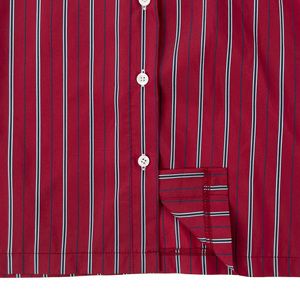 Màu Sắc Hợp Thời Trang Sọc Áo Sơ Mi Cho Phụ Nữ Tùy Chỉnh Màu Đỏ Và Trắng Tương Ngược Top Phụ Nữ Thanh Lịch Áo Nút Xuống Cổ Điển Giản Dị Áo Sơ Mi - Product Image 5