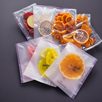 En stock impression transparent mat givré thermoscellé petit sachet parfumé thé sec fruits sac d'emballage jetable à 3 côtés