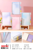 Carnets à spirales en plastique A4 personnalisés colorés avec reliure à spirale avec design en couleur aux coins ronds