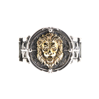Bague en argent sterling 925 massif pour homme, style rétro punk, locomotive, feuille, bijoux masculins