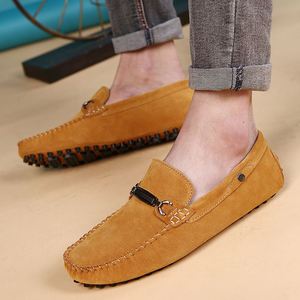 Zapatos de Cuero Vacuno Casuales de Estilo Británico para Hombre, Mocasines de Verano, Zapatos de Cuero Genuino a la Moda para Papá, Zapatos Cómodos - Product Image 4