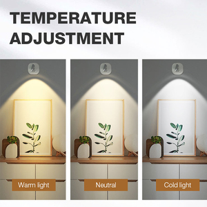 Lámpara de pared inalámbrica LED de temperatura de tres colores recargable con focos de control remoto para interiores para oficina en casa - Product Image 4