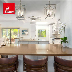 Armoires de cuisine sur mesure Allandcabinet, style contemporain, finition laquée mate, panneaux en MDF encastrés, avec porte en verre - Product Image 1