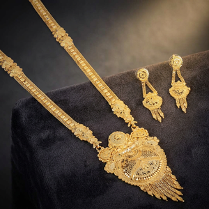 Wholesale Fashion 14K 18K 24K Gold Plated Jewelry, Forming <b>Long</b> <b>Necklaces</b>, Traditional Floral Design Gold Filled Brass Jewelry. - Product Image 3