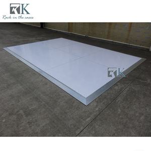 Planchers modulaires pour décoration de mariage, plateforme de danse blanche haute brillance - Product Image 2
