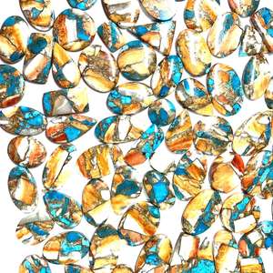 พลอยธรรมชาติ คอปเปอร์ โอสเตอร์ เทอร์ควอยซ์ คละขนาดและรูปทรง คุณภาพสูงสุด พลอยหลวม ราคาโรงงานขายส่ง - Product Image 2