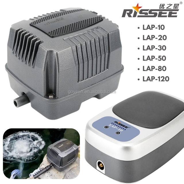 RISSEE LAP Series Electromagnetic Air Pump Large Flow Aquarium Air Pump for Pond Fish Tank Wastewater Treatment