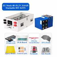 Stock UE - Kit de batterie LiFePO4 empilable horizontalement 16S 48V 314Ah avec BMS intelligent JK 200A V19 - Livraison DDP