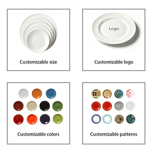 Platos de Cerámica Modernos Color Rosa para Bistec, Platos Planos Blancos de Cerámica de Alta Calidad para Vajilla de Hotel y Restaurante, Gran Venta - Product Image 5