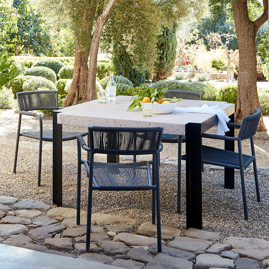 Patio garden sets dining chair furniture rope woven outdoor armchair
