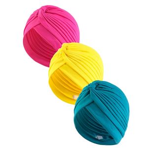 Accesorios para el Cabello Multifuncionales de Moda para Exteriores al por Mayor, Juego de 3 Turbantes de Poliéster RTS, Pañuelos Musulmanes para la Cabeza, Gorros de Color Sólido - Product Image 5
