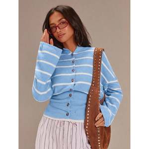 <b>Cropped</b> Bell Sleeve <b>Cardigan</b> Pink <b>Women's</b> Valentine' Day Style - Product Image 5