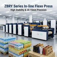 Nueva Impresora Flexográfica H2 Stack con Guía Automática de Banda Transportadora para Cartón Corrugado, Cajas y Bolsas de Papel, con Placa de Hierro Fundido de 38 mm de Espesor