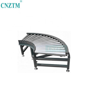 Customize Food Grade S.S 304 Turntable <strong>Roller</strong> <strong>Conveyor</strong> Machine <strong>Chain</strong> <strong>Driven</strong> <strong>Roller</strong> Belt <strong>Conveyor</strong> PU PVC OPB Belt