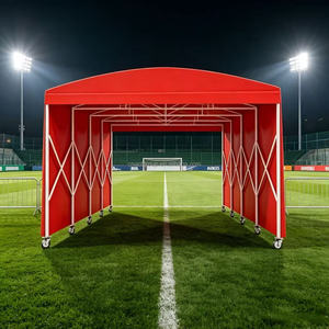 Tunnel Retrattile Mobile in Alluminio per Giocatori, Resistente, Zincato a Caldo, Impermeabile in PVC per Stadi di <span class=keywords><strong>Calcio</strong></span> - Product Image 1