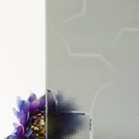 Panel de Vidrio Templado Sólido Personalizado con Patrón Karatachi de 3-5.5mm para Decoración de Paredes, Sala de Estar, Baño, Armario y Gabinete