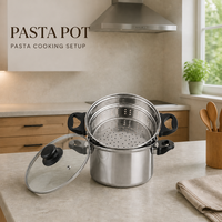 Vente en gros de casseroles à pâtes en acier inoxydable de 20 cm avec cuiseur vapeur, ensemble de 3 ustensiles de cuisine de 4 QT pour cuisinière à gaz et à induction