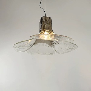 Lustre LED en verre coloré fait main de style cour française Murano pour salon, chambre à coucher, salle à manger - Product Image 4