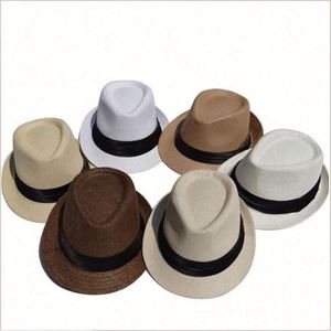 Nouvelle promotion : Chapeau de paille Panama décontracté à large bord personnalisé Priladiesogo pour homme – Idéal pour les voyages et la protection solaire - Product Image 1